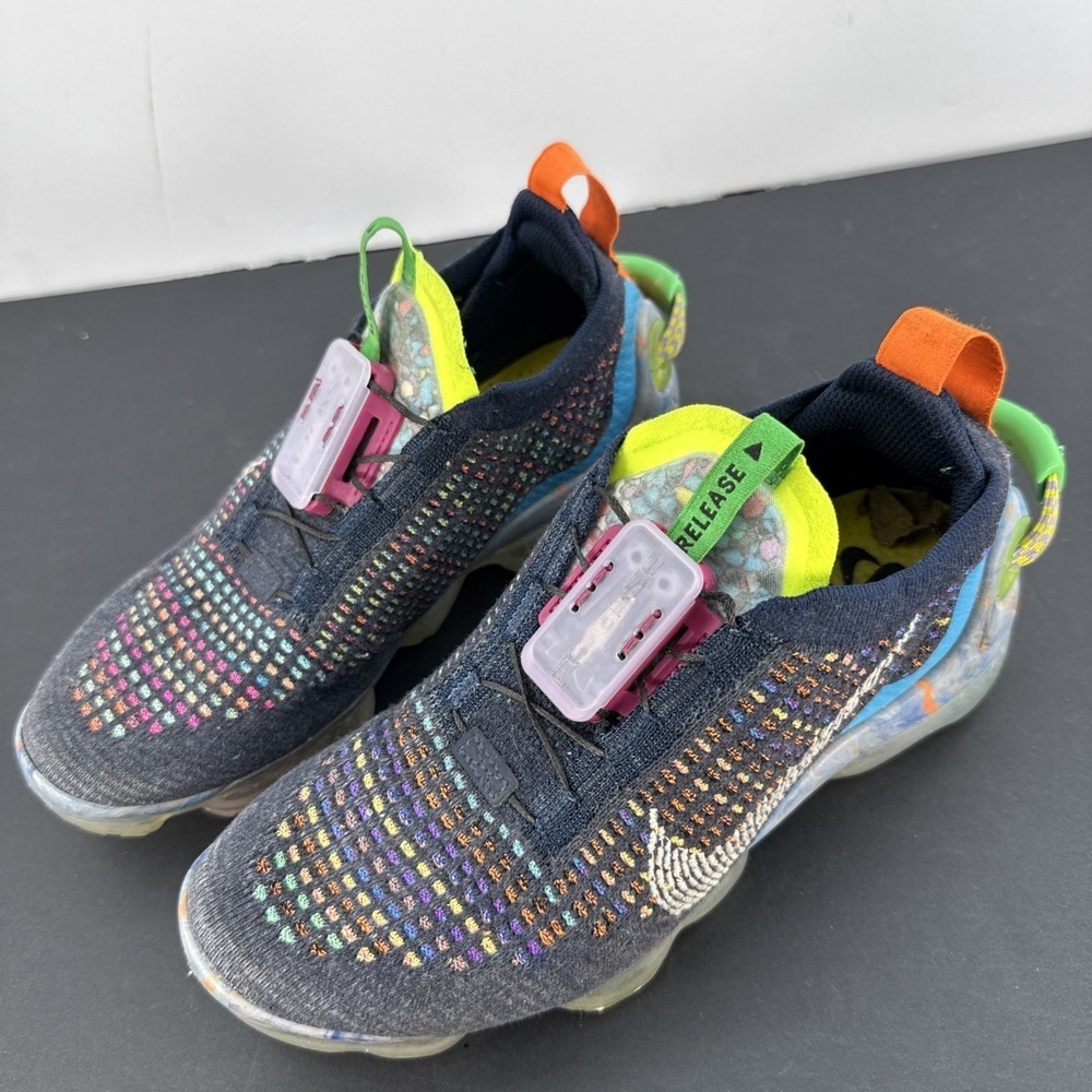 Nike Air VaporMax 2020 Flyknit Deep Royal Blue Multi W Size 6.5 - Picture 2 of 16